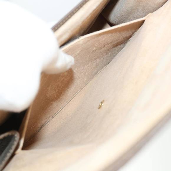 GUCCI GG Canvas Web Sherry Line Clutch Bag PVC Leather Beige Red Auth ep1335 - Picture 11 of 16